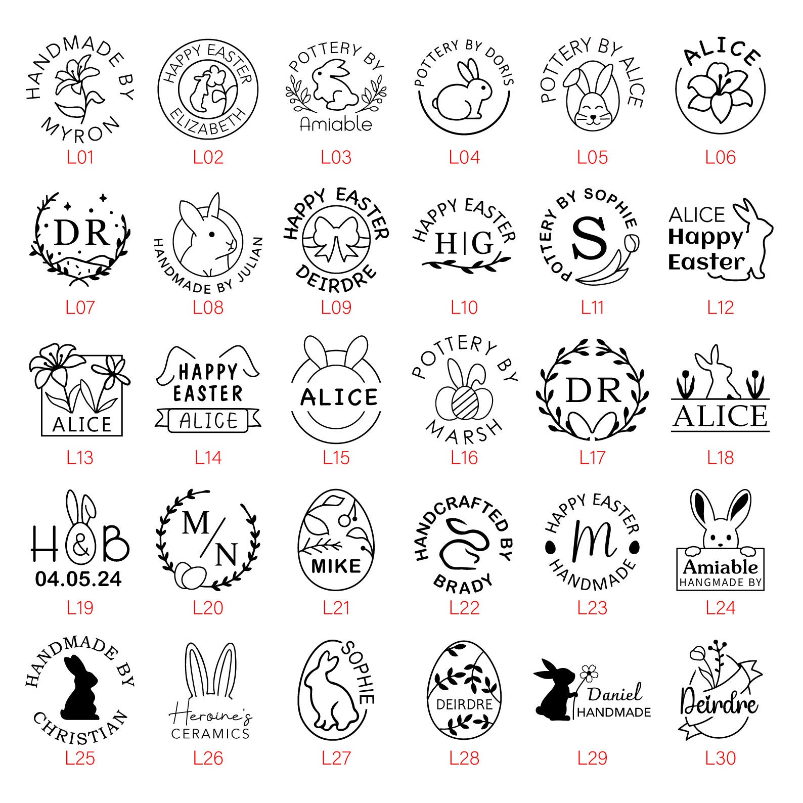 Kundenspezifisches Messing-Keramik-Stempel, Ton-Abdruckform, Häschen-Design