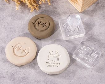 Custom Acrylic stamp: Soap/Clay/Cookie stamp-Custom Pottery Stamp-Pottery maker's mark-Personalized Soap Stamp-Gifts for mother