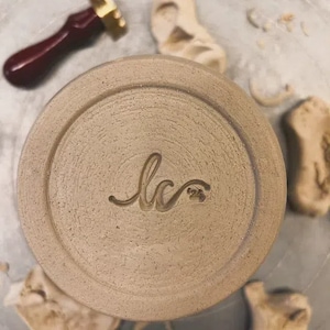 Firma in argilla personalizzata, timbro in ceramica con firma scritta a mano, timbro in argilla con il tuo nome, regalo per ceramista