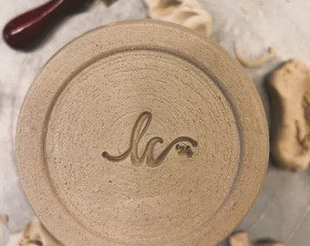 Custom Brass Clay Stamp, Handwriting Signature Pottery Stamp