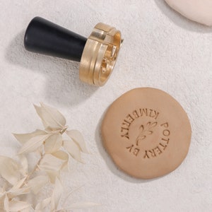 Sello de arcilla personalizado, sello de latón personalizado para arcilla, sello de cerámica personalizado, molde de latón para cerámica, regalo para mamá