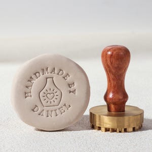 Custom Pottery Stamp, Brass Stamp for Clay, Stamp for Ceramic, Custom Letter Stamps for Clay, Pottery Class Tools, Gifts for Potter