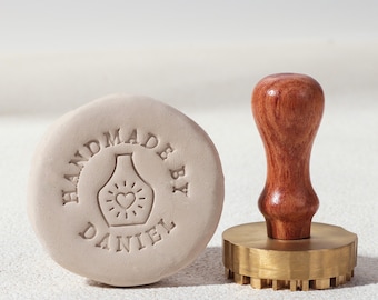 Custom Brass Pottery Stamp, Clay Ceramic Tool, Potter Gift