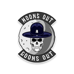 Moons Out Goons Out Sticker, Law Enforcement Sticker, Police Sticker, Funny Police Sticker, Deputy Sticker