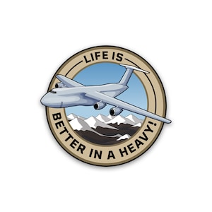 C5 Galaxy Sticker, Military Plane Sticker, Funny Military Sticker