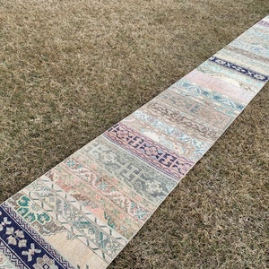 Stair Runner Rug, 2’5 x 33’8 Feet, Extra Long Runner Rug, Patchwork Runner Rug, Turkish Runner Rug, Vintage Runner Rug.