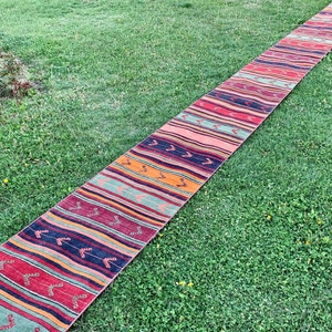 Extra Long Runner Rug, 2&#39;1 x 29&#39;4 Feet, Stair Runner Rug, Turkish Runner Rug, Kilim Runner Rug, Hallway Runner Rug.