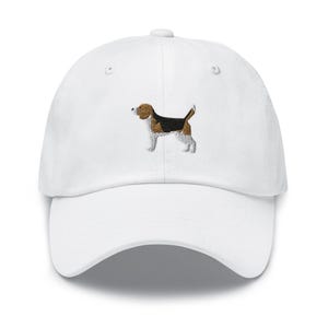 Englisch Beagle Bestickte Dad Cap - Trendige Passform - Bequemer Chino Baumwoll-Twill in verschiedenen Farben