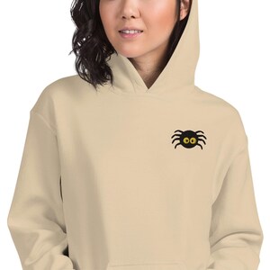 Spooky Spider Embroidered Hoodie: Heavy Blend Cotton-Poly, Unisex Fit