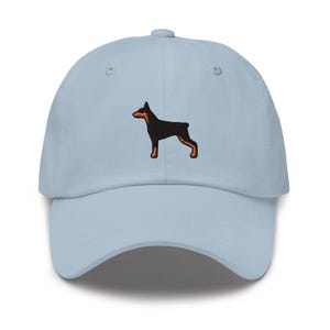 Doberman Pinscher Embroidered Dad Cap: Chino Cotton Twill Adjustable Unisex Hat