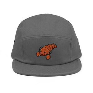 Little Crayfish Lobster Broderad 5-Panel Bomulls Camperkeps: Justerbar Passform