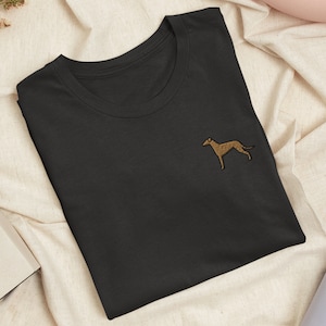 Camiseta bordada de galgo con elasticidad cómoda: suave, liviana y en una variedad de colores