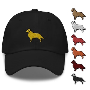 Golden Retriever Embroidered Dad Cap - Trendy Fit - Comfortable Chino Cotton Twill in Variety of Colors & Designs