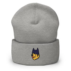 Gorro con puños bordado de superhéroe de murciélago - Gorro cálido y elegante en una variedad ilimitada de colores - Regalo para amantes de los perros y fanáticos de los cómics