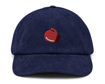 Boxing Glove Embroidered Cotton Corduroy Hat: Adjustable Fit