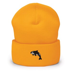 Orca orka geborduurde beanie: gezellige uniseks wintermuts