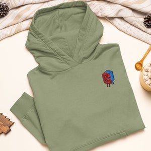 Hugging Toy Blocks  Embroidered Heavy Blend Hoodie - Stylish Soft Cotton - Variety of Colors