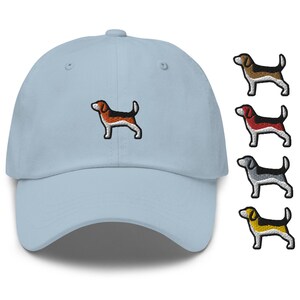 Cappellino da papà ricamato Beagle - Vestibilità alla moda - Comodo chino in twill di cotone in una varietà di colori e modelli