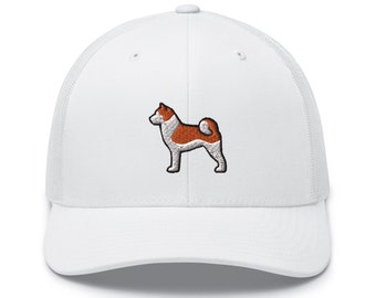 Akita Embroidered Retro Trucker Hat - Structured with Mesh Back in Variety of Colors