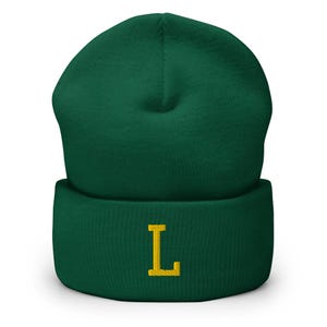 Custom College Letter bestickte Cuffed Beanie - Warme und stilvolle Kopfbedeckung in verschiedenen Farben