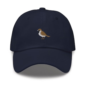 Spatz gestickte Dad-Kappe: Unisex-Hut aus Chino-Baumwoll-Twill