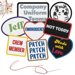Custom Company Logo Patch | Embroidered Business Patch | Uniform Patch | Workwear Badge | Custom Iron-On Patch | Sew-On Logo Patch