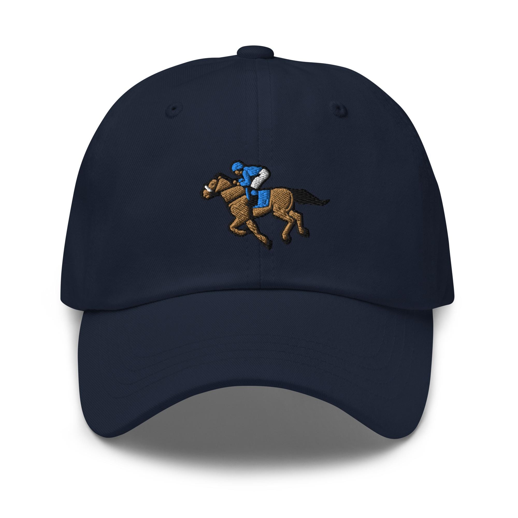 Horse Racing Embroidered Dad Cap: Chino Cotton Twill  display picture 3