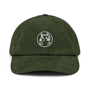 CORDUROY HAT - Ihr Design, Logo oder Text - bestickte Vintage Cord Baseballkappe - Rabatte für Sammelbestellungen verfügbar