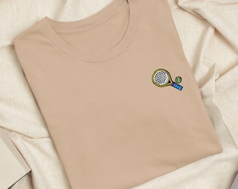 Padel Tennis Embroidered T-Shirt | Padel Player Gift | Racket Sport Tee Gift