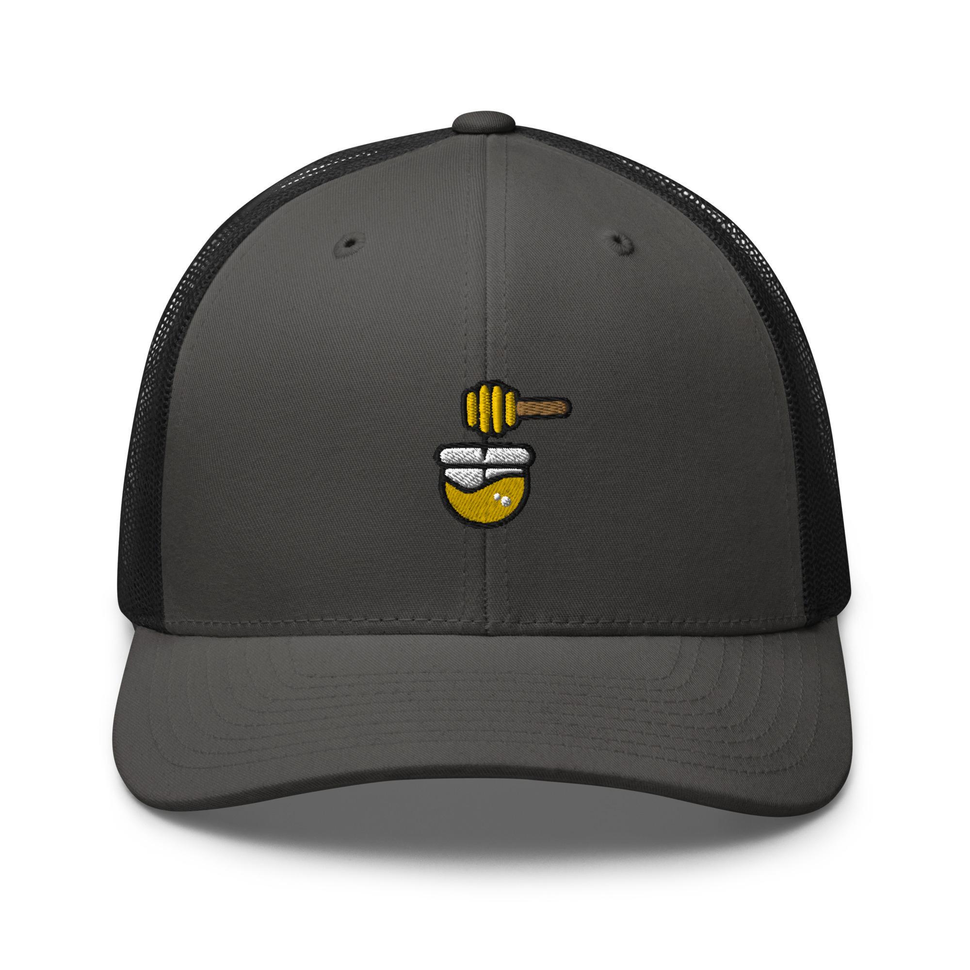 Mason Jar Herd Dat Trucker Distressed Hat FINAL RIDE FLAMES OLIVE BLACK DISTRESSED TWILL MESH TRUCKER main image 2