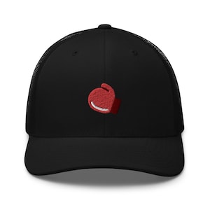 Casquette trucker brodée Gant de boxe : casquette rétro structurée avec dos en résille