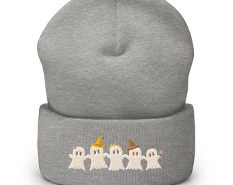 Gorro con puño bordado de 5 amigos fantasmas: gorro de invierno unisex y cómodo