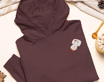 Tired Goose Embroidered Heavy Blend Hoodie - Stylish Soft Cotton - Variety of Colors - Cute Cozy Design