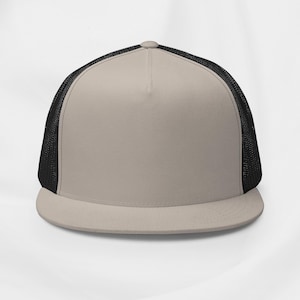 5 PANEL TRUCKER - Other Hat Model Option - High Profile Mesh Back Snapback with Embroidered Design