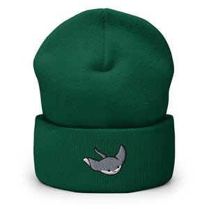 Gorro con puños bordados de Little Stingray: gorro unisex de invierno muy acogedor
