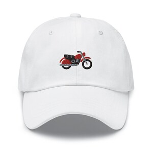 Moped Embroidered Dad Cap: Chino Cotton Twill Adjustable Unisex Hat