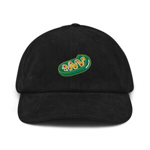 Gorro de pana de algodón con bordado de mitocondria: Ajuste regulable