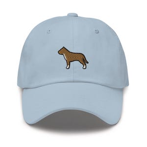 American Pit Bull Terrier Embroidered Dad Cap: Chino Cotton Twill Adjustable Unisex Hat