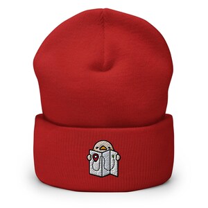 Lost Kawaii Camping Duck Besticktes Design Bestickte Cuffed Beanie - Warme und stilvolle Kopfbedeckung in verschiedenen Farben - Outdoor Entdecker