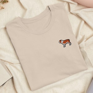 English Bulldog Embroidered T-Shirt with Comfortable Stretch Soft, Lightweight, Variety of Colors