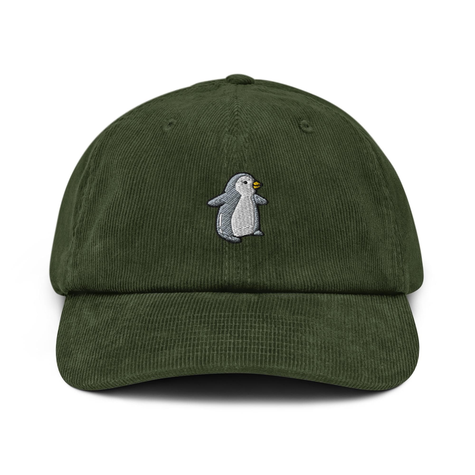 Baby Penguin Embroidered Corduroy Hat - 100% Cotton Corduroy in Variety of Colors Wardrobe Essential