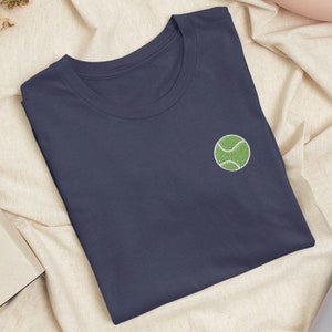 Tennis Ball Embroidered T-Shirt with Comfortable Stretch - Soft, Lightweight, Variety of Colors