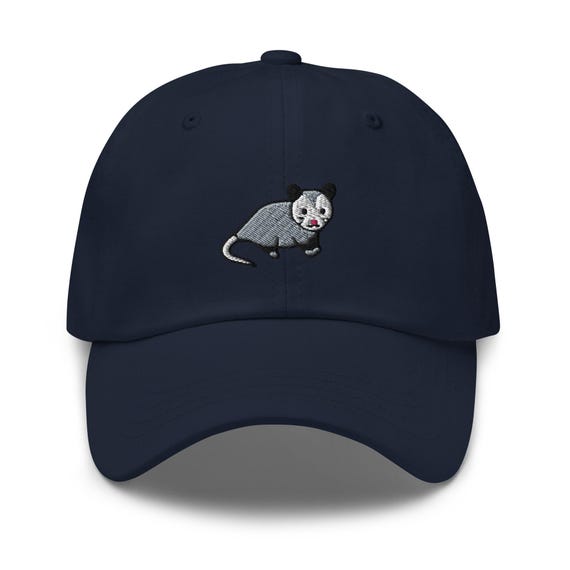 Embroidered Opossum Dad Hat, Adjustable Cotton Twill Baseball Cap Awesome Possum main image 4