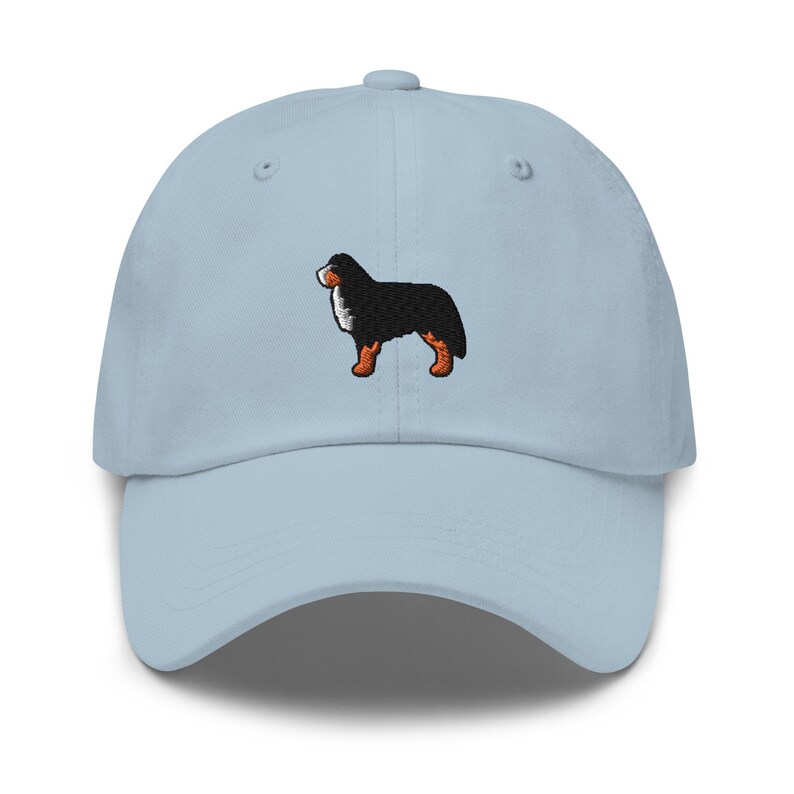 Bernese Mountain Dog Embroidered Dad Cap: Chino Cotton Twill Adjustable Unisex Hat image 5