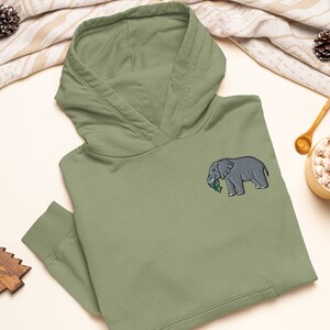 Elephant Embroidered Heavy Blend Hoodie - Stylish Soft Cotton - Variety of Colors