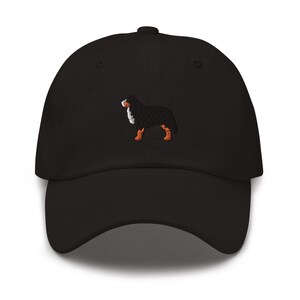Bernese Mountain Dog Embroidered Dad Cap: Chino Cotton Twill Adjustable Unisex Hat image 4