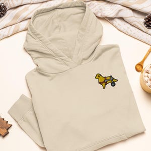 Your Disabled Dog Wheelchair Dog Custom Embroidered Heavy Blend Hoodie Stylish Soft Cotton Variety of Colors