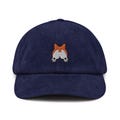 Corgi Booty Embroidered Cotton Corduroy Hat: Adjustable Fit product logo