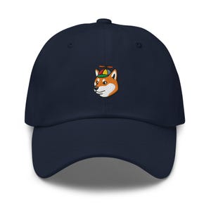 Cappello a elica con ricamo Shiba Inu, modello papà - Design alla moda con colori illimitati - Comodo twill di cotone chino - Cane con cartone animato divertente