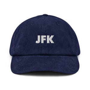 International Airport Code Embroidered Corduroy Hat - 100% Cotton Corduroy in Variety of Colors Wardrobe Essential